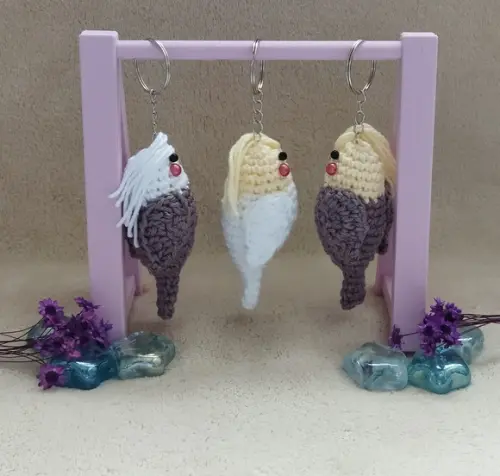 Calopsita Chaveiro Amigurumi Crochê (pet Personalizado)
