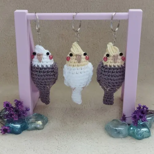 Calopsita Chaveiro Amigurumi Crochê (pet Personalizado)