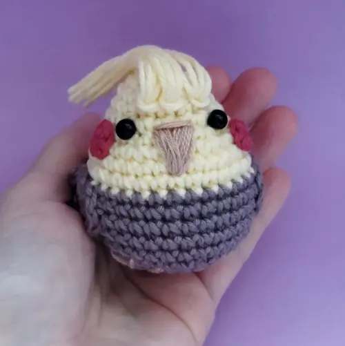 Calopsita Chaveiro Amigurumi de Crochê (pet Personalizado)