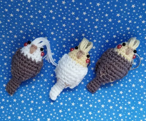 Calopsita Chaveiro Amigurumi Crochê (pet Personalizado)