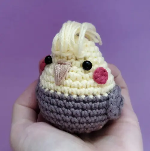 Calopsita Chaveiro Amigurumi de Crochê (pet Personalizado)