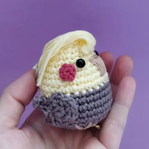 Calopsita Chaveiro Amigurumi de Crochê (pet Personalizado)