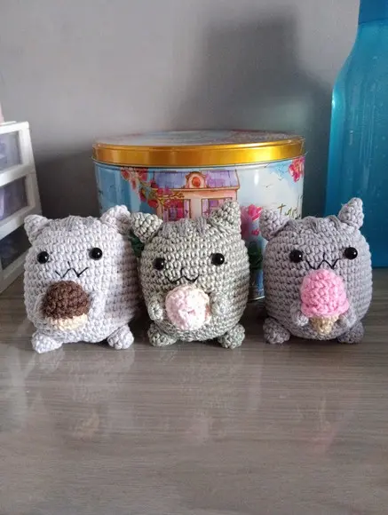 Chaveiro Gato Pusheen Cat Amigurumi