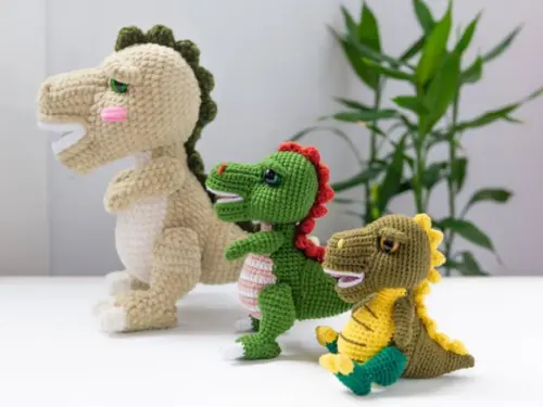 Dinossauro Amigurumi (crochê, Tiranossauro, Pré História)