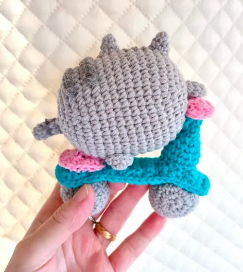 Gato Pusheen Cat no Patinete Amigurumi