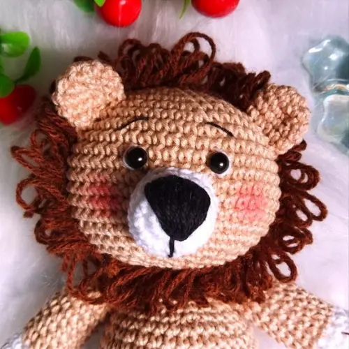 Leão Safari Amigurumi Tons Terrosos (candy Colors)