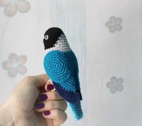 Periquito Agapornis Amigurumi de Crochê