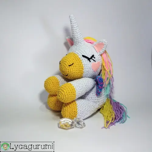 Unicórnio Dorminhoco Amigurumi De Crochê