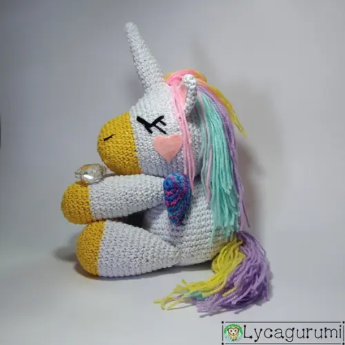 Unicórnio Dorminhoco Amigurumi De Crochê