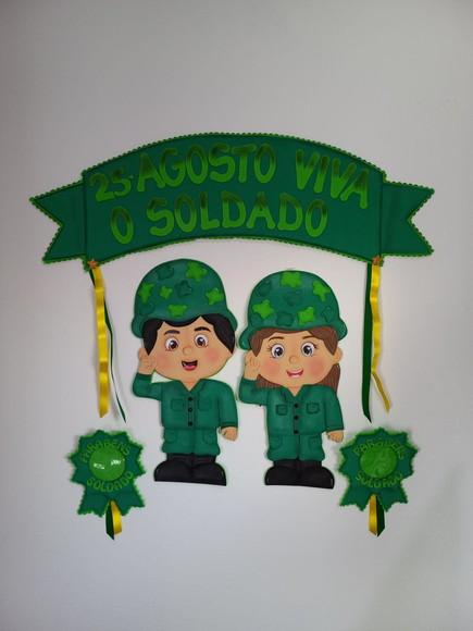 Dia do Soldado Brasileiro, Aplique para Sala de Aula em Eva