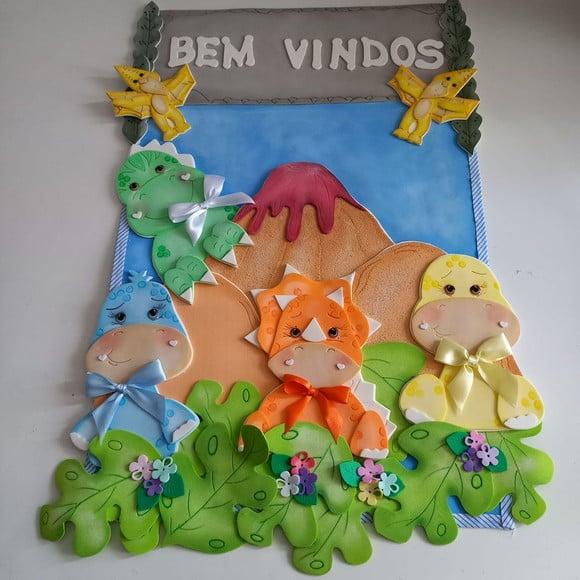 Painel de Sala de Aula,painel Escolar, Painel em Eva Dinossa