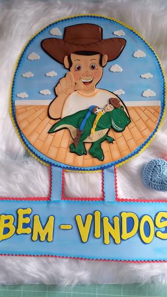Placa de Bem Vindos Toy Story