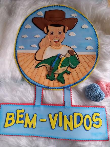 Placa de Bem Vindos Toy Story