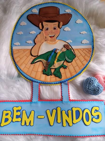 Placa de Bem Vindos Toy Story