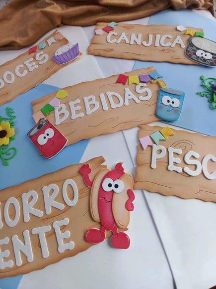 Placa para Barraca Festa Junina 10 PLACAS