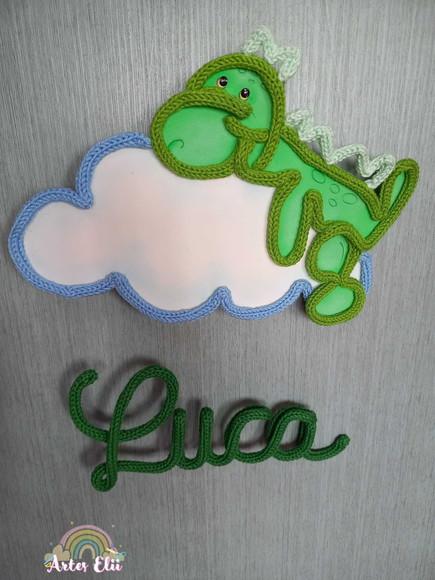 Porta Maternidade Tema Dino na Nuvem??