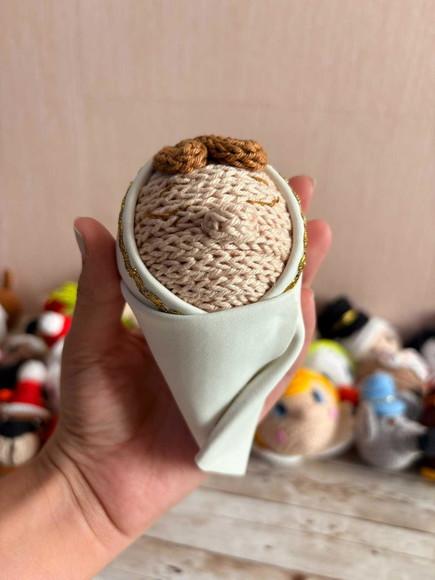 Presépio em Tricotin Bola Decorativa de Natal