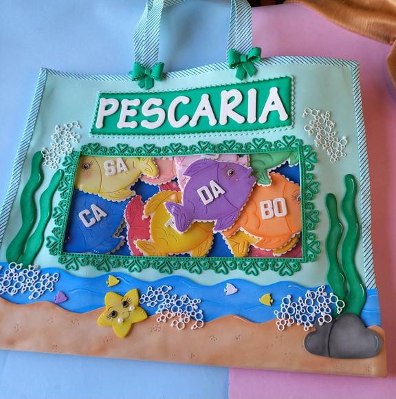Recurso Sacola da Pescaria (silábica) em Eva.