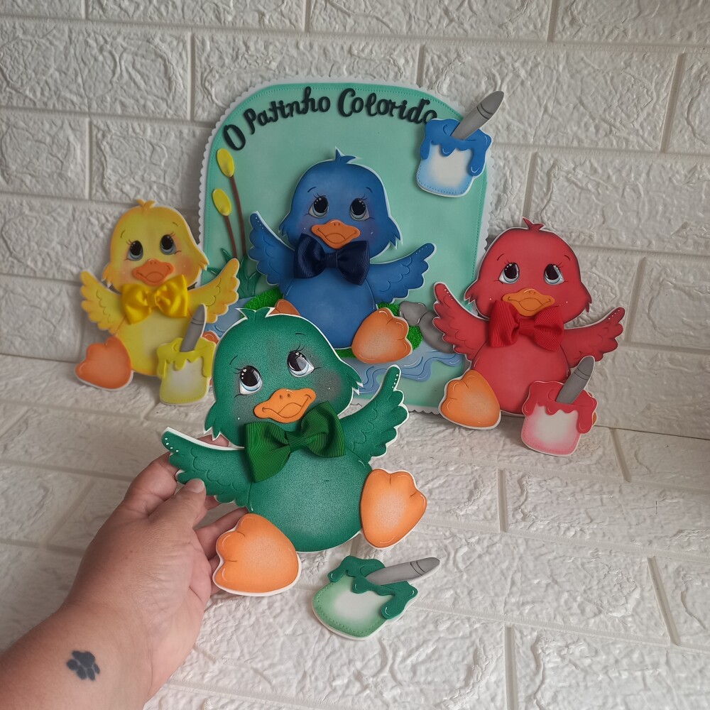 luva pedagógica o Patinho colorido