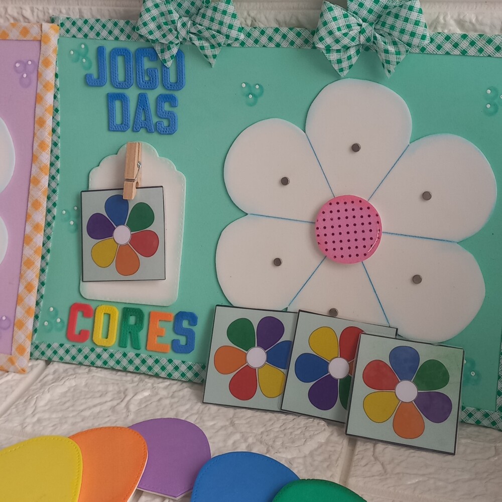 Jogo das cores na sacola recursos pedagógico