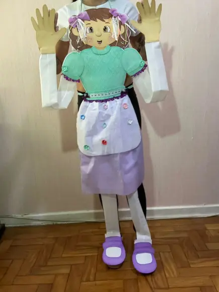 Boneca Articulada Menina Caipira em Eva