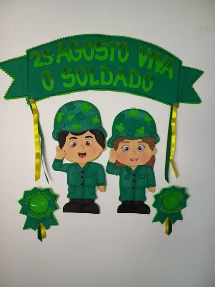 Dia do Soldado Brasileiro, Aplique para Sala de Aula em Eva