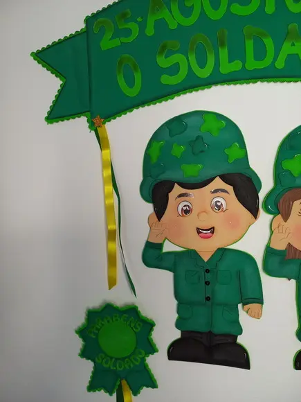 Dia do Soldado Brasileiro, Aplique para Sala de Aula em Eva