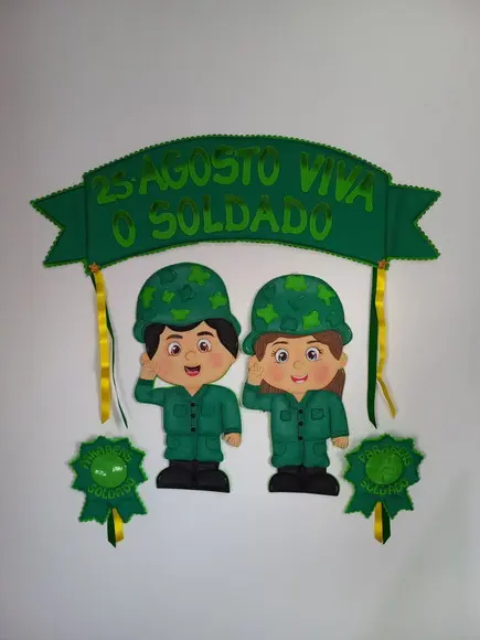 Dia do Soldado Brasileiro, Aplique para Sala de Aula em Eva