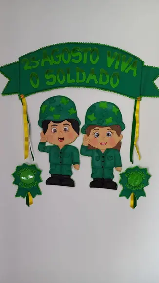 Dia do Soldado Brasileiro, Aplique para Sala de Aula em Eva