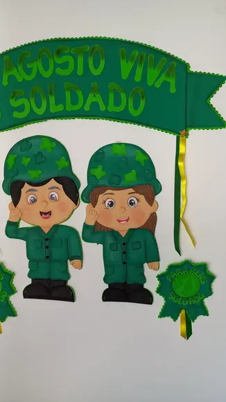 Dia do Soldado Brasileiro, Aplique para Sala de Aula em Eva