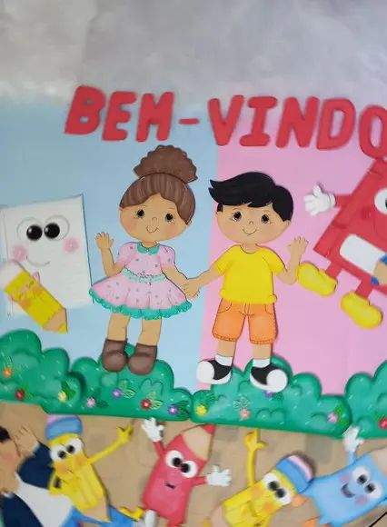 Kit para Painel Escolar 1.,apliques em Eva para Escola.