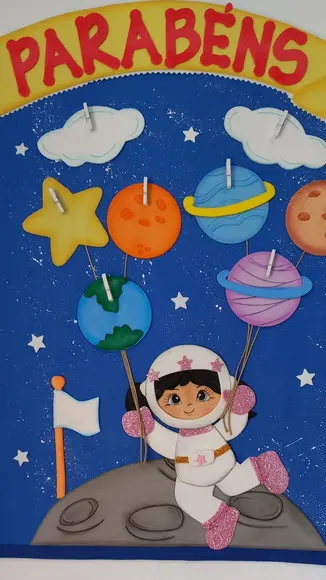 Painel do Astronauta Parabéns