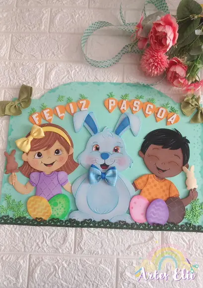 Páscoa Placa de Porta