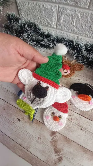 Pingentes de Natal em Tricotin Kit