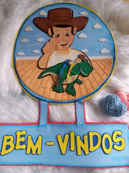 Placa de Bem Vindos Toy Story