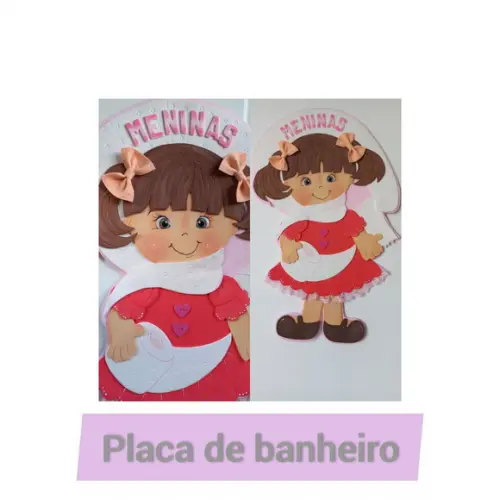 Placa de Porta para Banheiro Meninos e Meninas