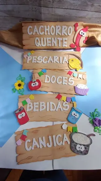 Plaquinha para Barraca Junina