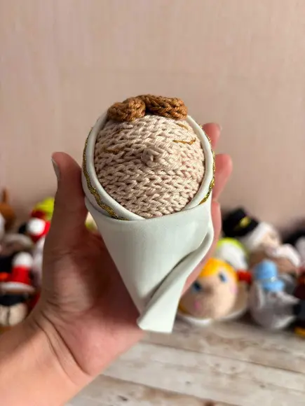 Presépio em Tricotin Bola Decorativa de Natal