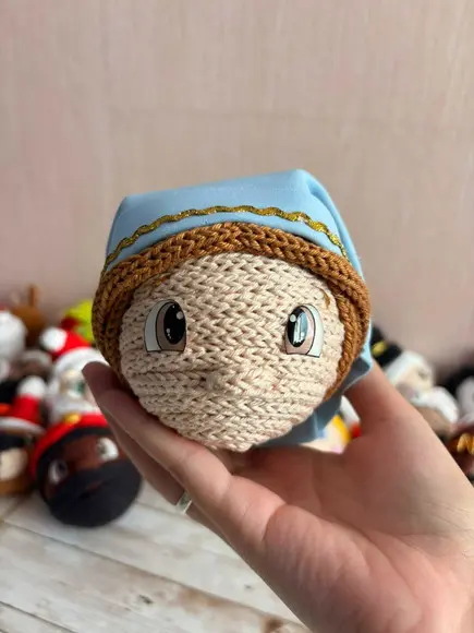 Presépio em Tricotin Bola Decorativa de Natal