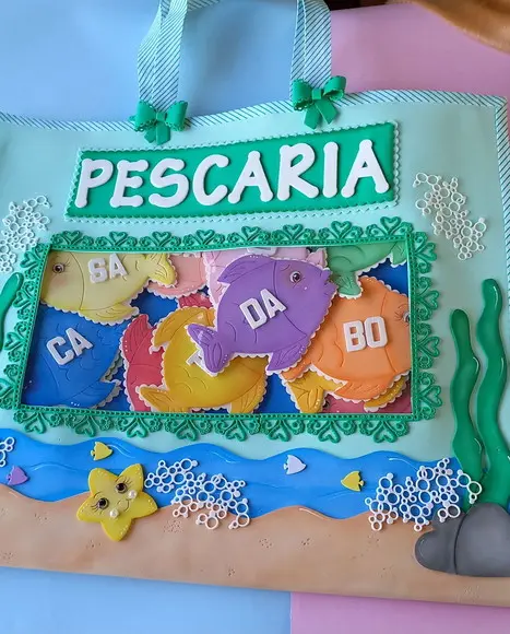 Recurso Sacola da Pescaria (silábica) em Eva.