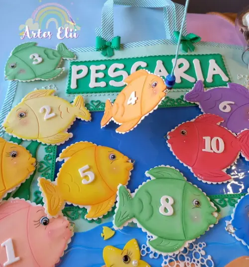 Recurso Sacola da Pescaria (silábica ou Numerica) em Eva.
