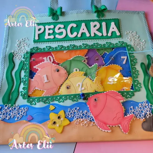 Recurso Sacola da Pescaria (silábica ou Numerica) em Eva.