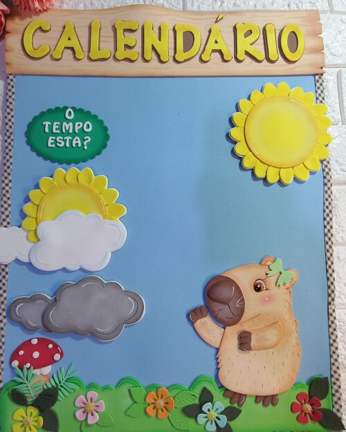 Kit de Painel de Sala de Aula Capivara em Eva