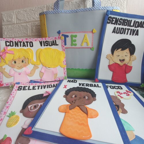 Kit TEA placas dos comportamentos do autismo