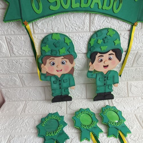 Dia do Soldado Brasileiro, Aplique para Sala de Aula em Eva - Cópia
