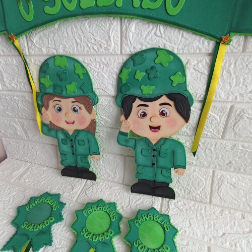 Dia do Soldado Brasileiro, Aplique para Sala de Aula em Eva