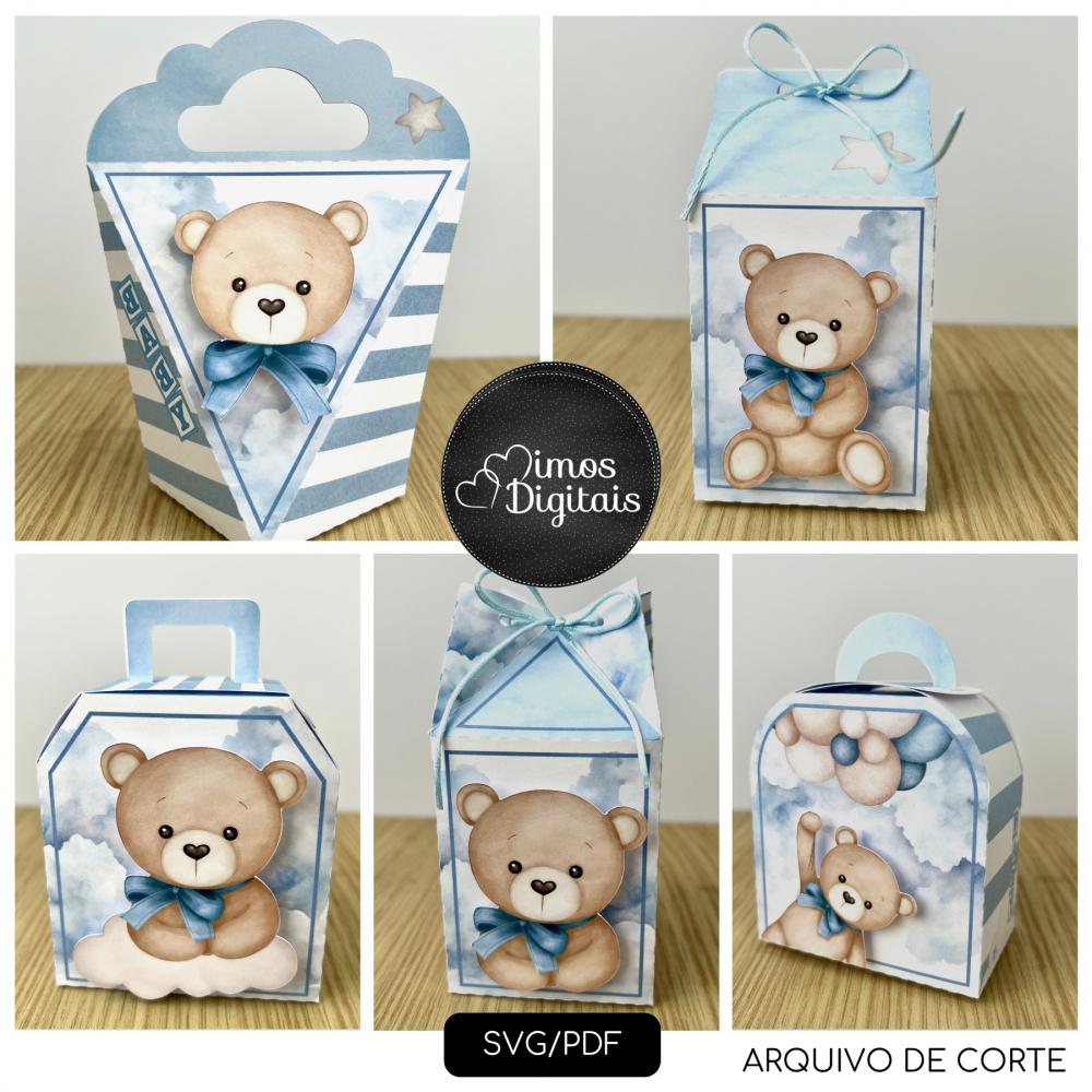Arquivo de Corte - Chá de Bebê Ursinho Azul - SVG - S0364