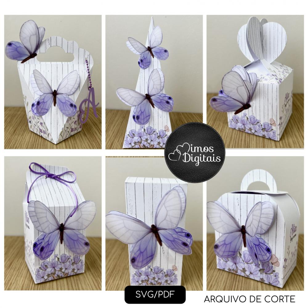 Arquivo de Corte - Jardim das Borboletas Lilás - SVG - S0096