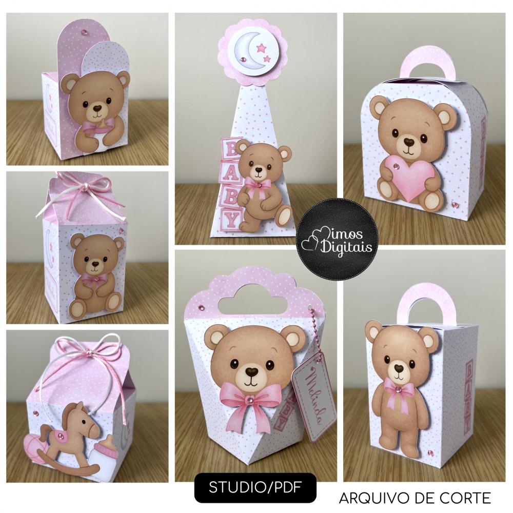 Arquivo de Corte - Chá de Bebê Ursinha Rosa - 0111