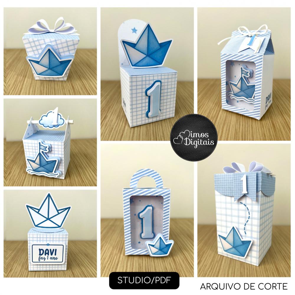 Arquivo de Corte - Barquinho Origami Aquarela - 0134